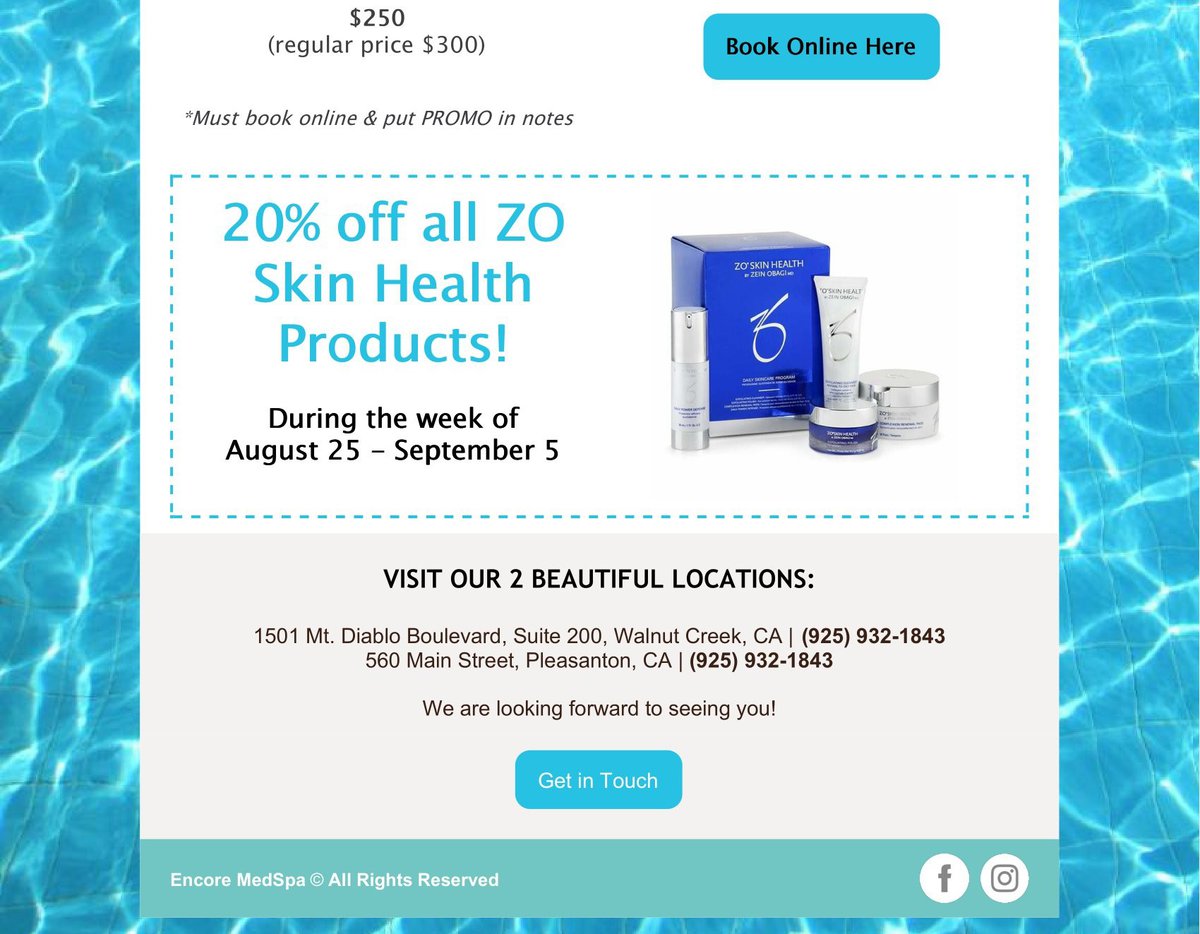 20% off ZO skin health products